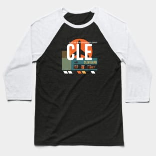 Cleveland (CLE) Airport Code Baggage Tag Baseball T-Shirt